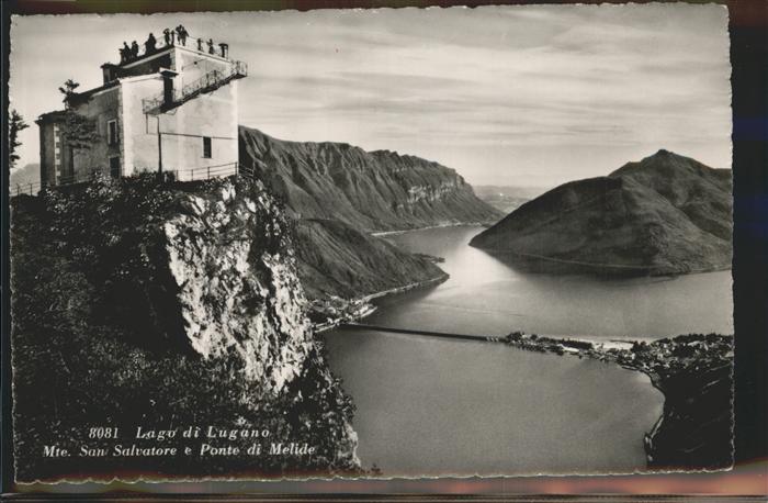 Lago di Lugano TI Mte San Salvatore Ponte di Melide
