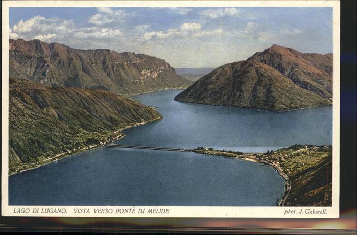 Lago di Lugano TI Ponte di Melide