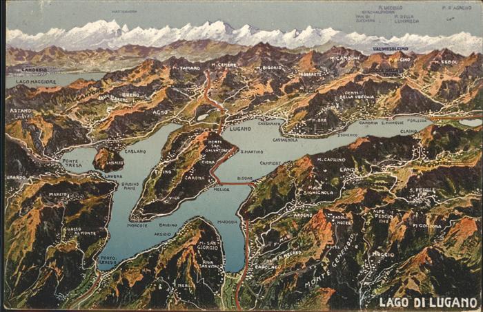 Lago di Lugano TI Umgebungskarte