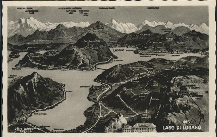 Lago di Lugano TI Umgebungskarte