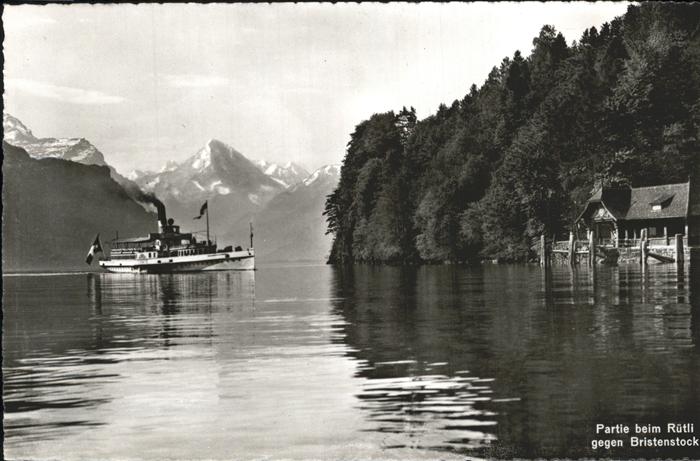 Dampfer Seitenrad Rütli Bristenstock