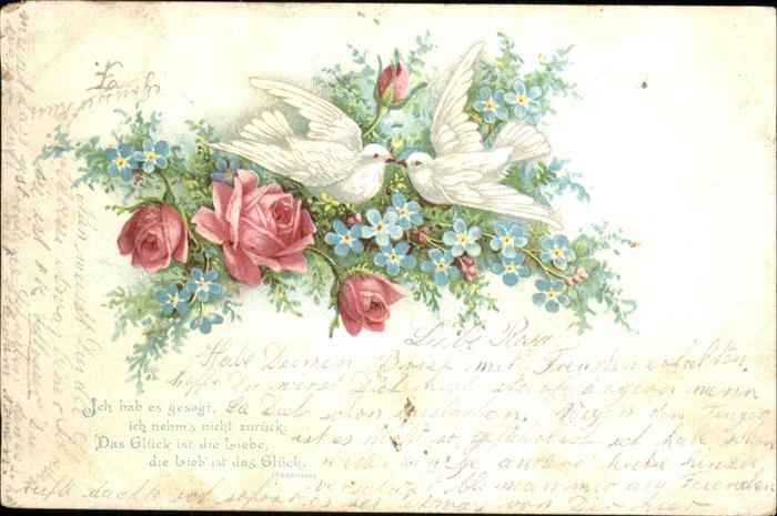 Tauben Rosen Gedicht Chamisso