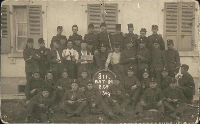 Militaria Schweiz Bat. 54 2. Cie 1. Zug