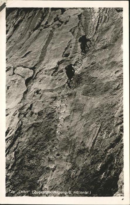 Bergsteigen Klettern Die Leiter Höllental