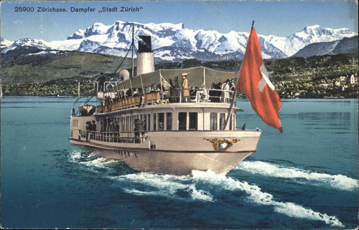 Dampfer Binnenschifffahrt Stadt Zürich Zürichsee