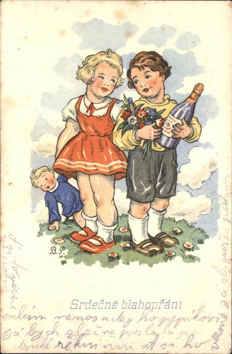 Puppe Doll Poupee Kinderspielzeug Kinder Blumen Tschechien