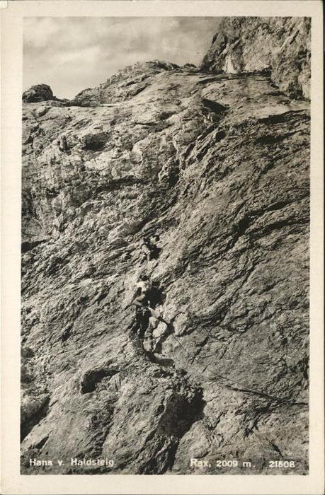 Bergsteigen Klettern Rax Hans v. Haidsteig