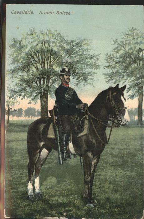 Militaria Cavallerie Armee Suisse