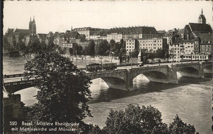 Strassenbahn Basel Mittlere Rheinbrücke
