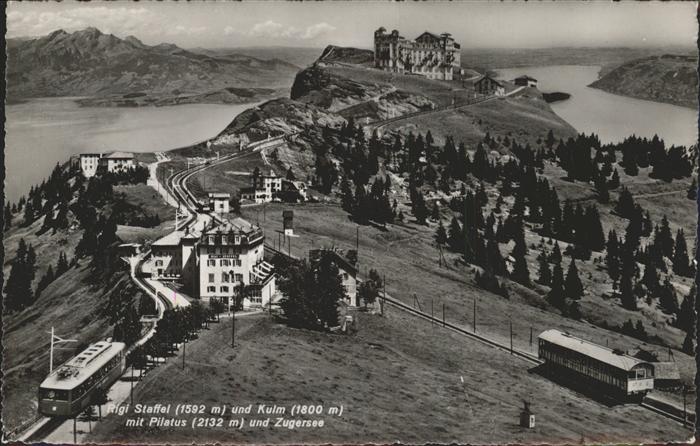 Zahnradbahn Rigi Staffel Kulm Pilatus Zugersee