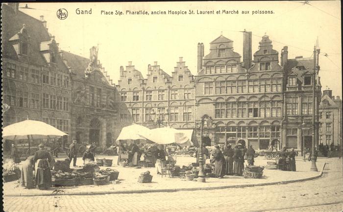Gand Belgien Place Ste. Pharaflde Hospice St. Laurent Feldpost