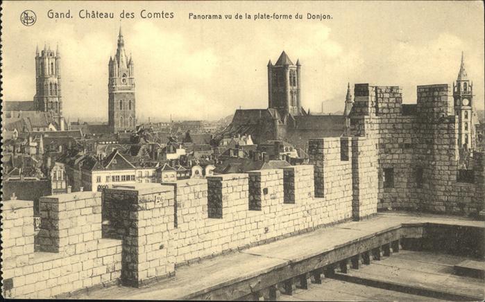 Gand Belgien Chateau Comtes Donjon Feldpost