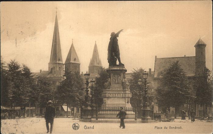 Gand Belgien Place du Vendredi Denkmal