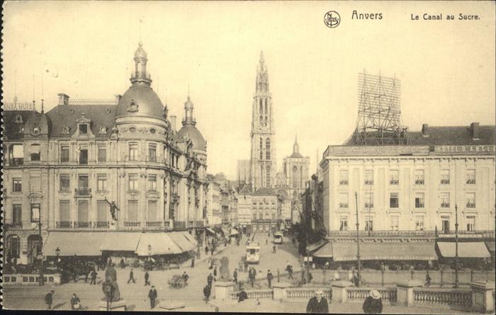 Anvers Antwerpen Canal au Sucre Strassenbahn