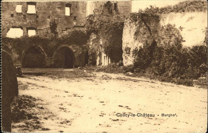Coucy Ardennes Chateau Burghof