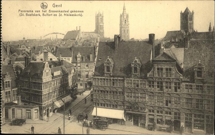 Gand Belgien Gent Panorama St. Baafskerk