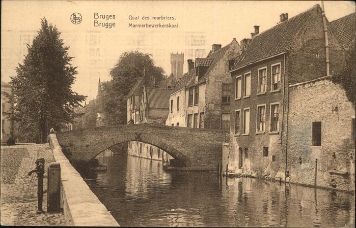Bruges BRUGGE Belgie Brugge Marmerbewerkerskaal Quai