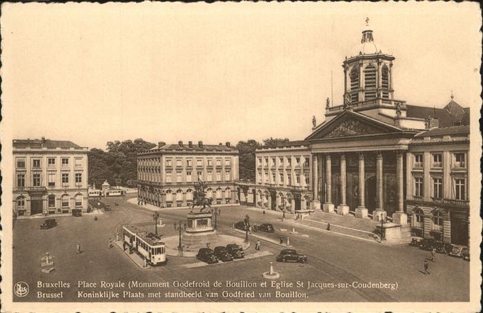 Bruxelles Bruessel Place Royale Strassenbahn St. Jacques Coudenberg