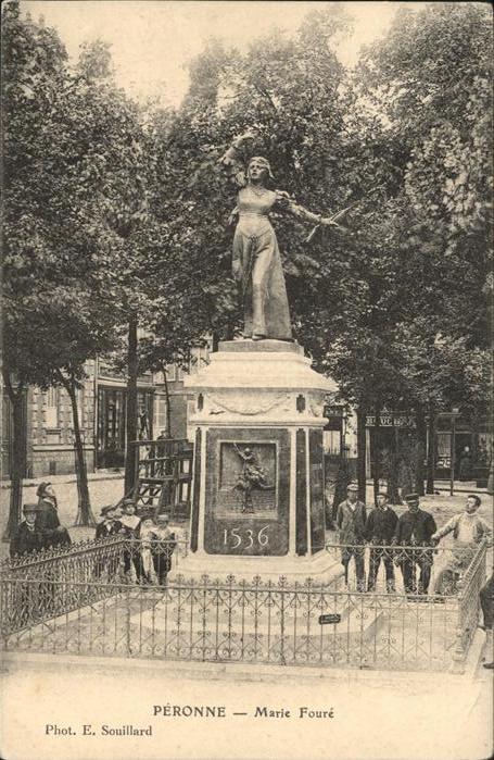 Peronne 80 Somme Marie Foure Denkmal