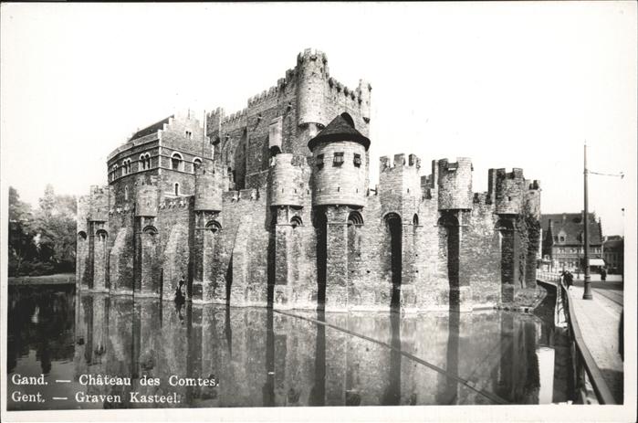 Gand Belgien Chateau Comtes Kasteel Wasserschloss
