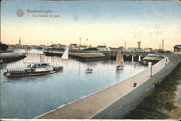 Blankenberghe bassins du port Schauffelraddampfer