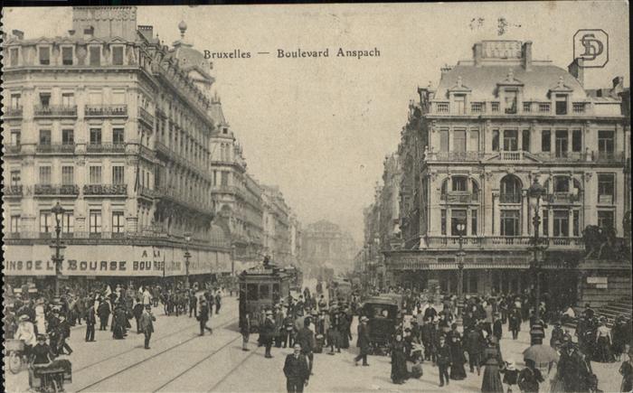 Bruxelles Bruessel Boulevard Anspach Strassenbahn