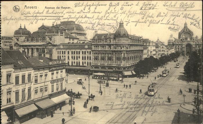 Anvers Antwerpen Avenue de Keyser Strassenbahn