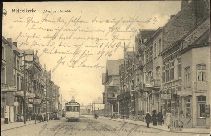 Middelkerke Avenue Leopold Strassenbahn
