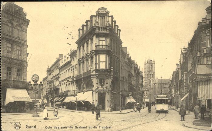 Gand Belgien Coin des rues Brabant Flandre Strassenb