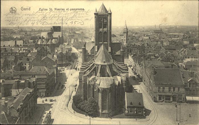 Gand Belgien Eglise St. Nicolas panorama