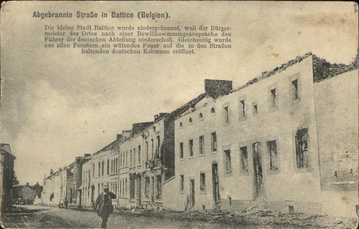 Battice Abgebrannte Strasse