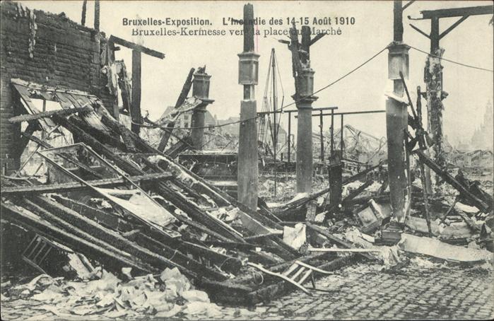 Bruxelles Bruessel Zerst?rung 1910 Kermesse Marce