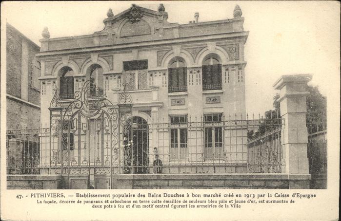 Pithiviers Loiret Etablissement populaire des Bains Douch