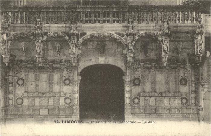 Limoges Haute Vienne Interieur de la Cathedrale le Jube