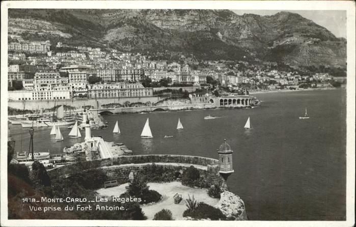 Monte-Carlo Les Regates Vue prise du Fort Antoine Segelregatta