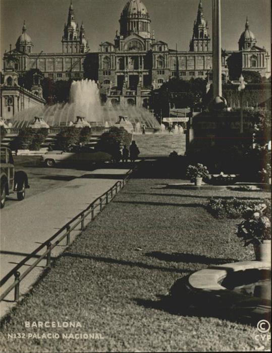 Barcelona Cataluna Palacio Nacional Springbrunnen
