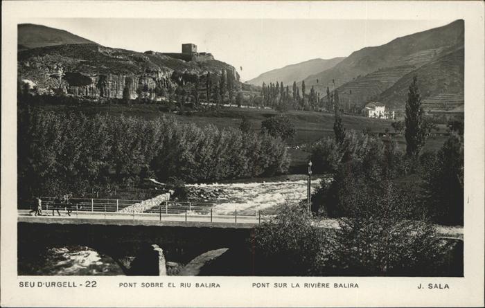Urgell Cataluna Pont sobre el Riu Balira Bruecke