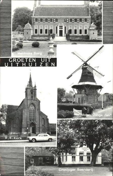 Uithuizen Menkema Borg Molen Jonge Jan Kerk Groninger Boerderij Kirche Muehle
