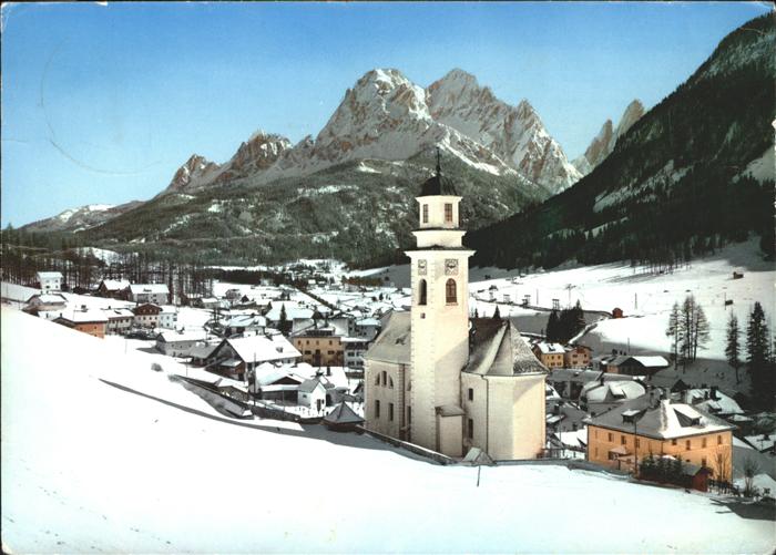 Sesto Sexten Suedtirol Teilansicht Kirche Dolomiten