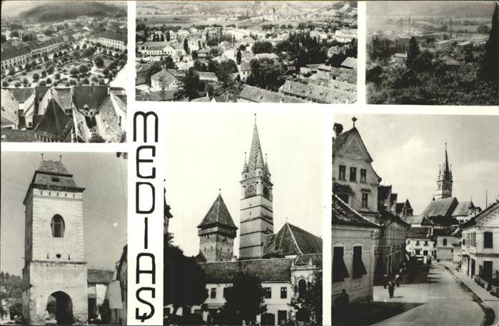 Medias Mediasch SIBIU Hermannstadt RO Teilansichten Kirche Turm