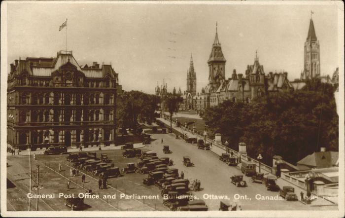 Ottawa Ontario General Post Office Parliament Buildings Church
