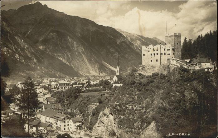 Landeck Tirol Teilansicht Ruine Burg Schrofenstein