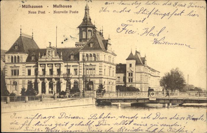 Mulhouse Muehlhausen Nouvelle Poste Brücke