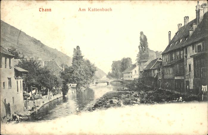Thann Haut Rhin Elsass Am Kattenbach Brücke