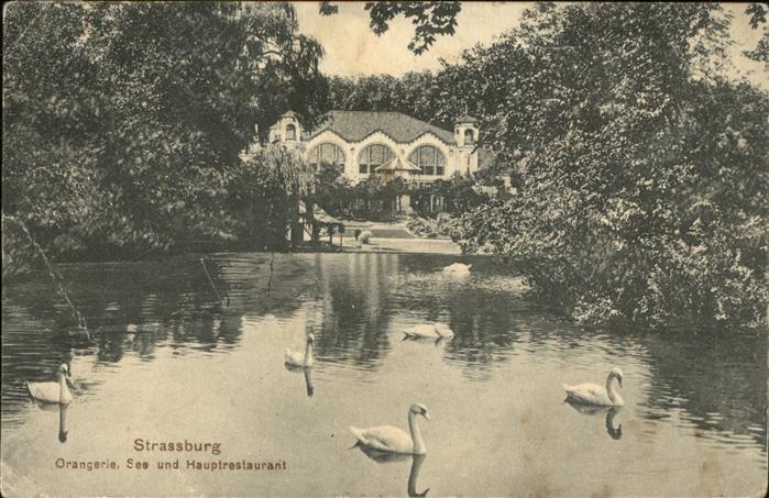 Strassburg Elsass Orangerie See und Hauptrestaurant Schwa