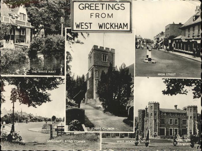 West Wickham The White Hart High Street St. John s Church Langham s Road Corner