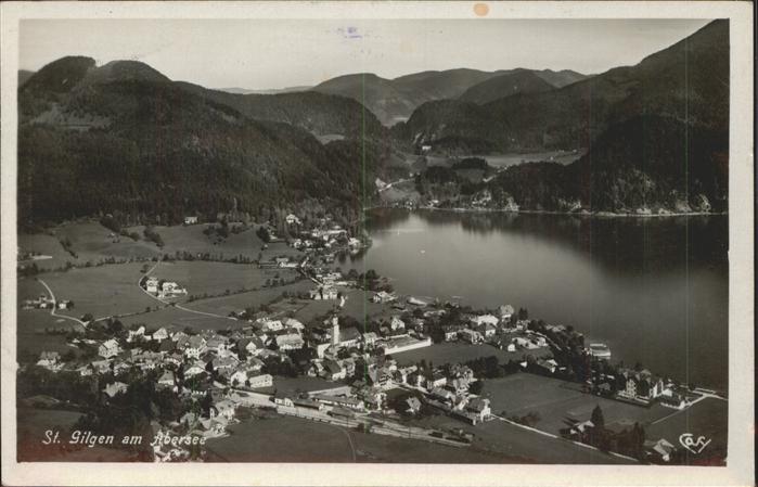 St Gilgen Salzkammergut Ausblick vom Alpengasthof Weisswand übe