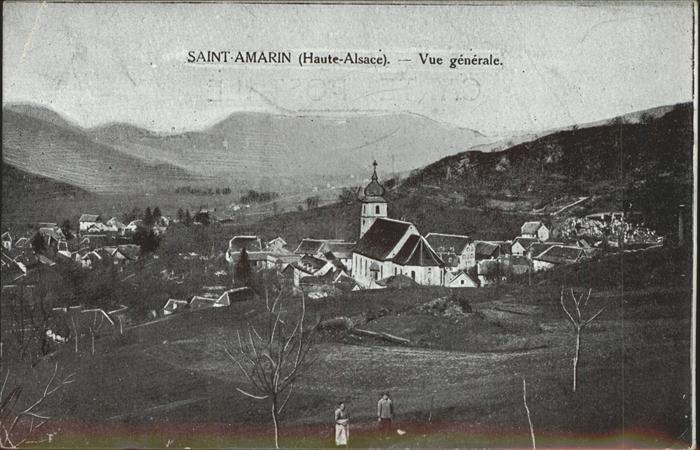 Saint-Amarin Haut Rhin Alsace Vue generale eglise