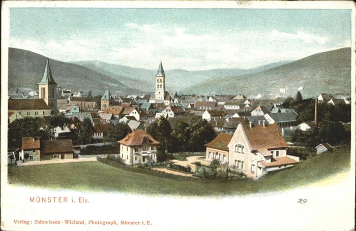 Muenster Haut Rhin Elsass Panorama