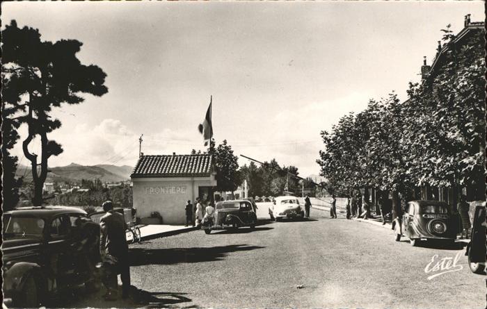 Hendaye Pyrenees Atlantiques Frontiere Franco_Espagnole Passage des
